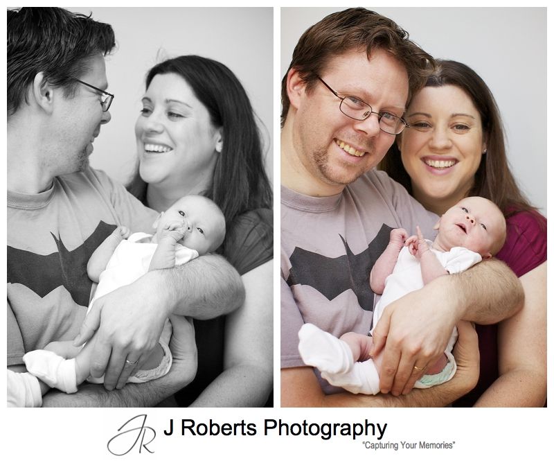 New parents with their baby girl - sydney baby portrait photography